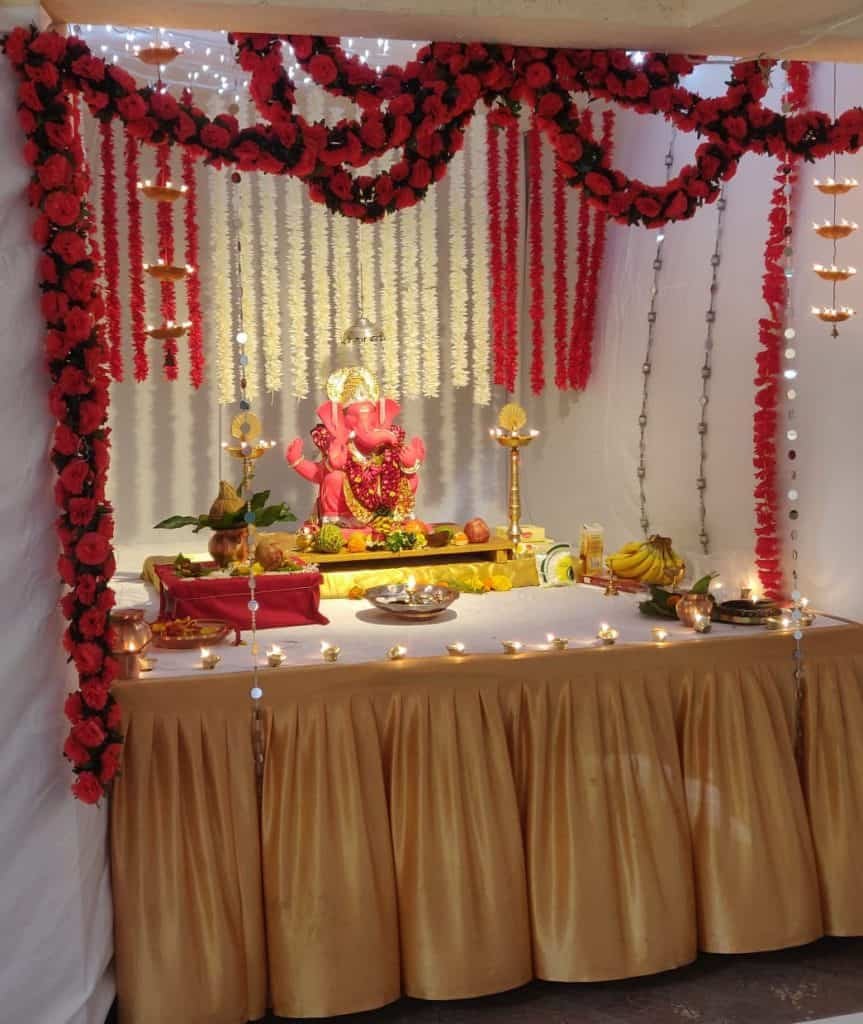ganpati decor at home