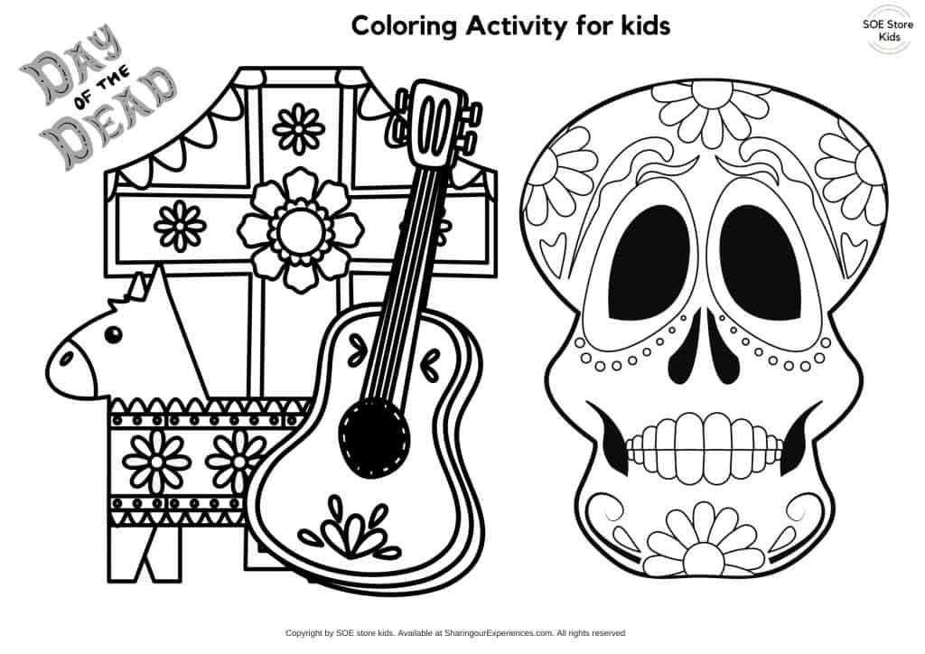 Day of the Dead & Sugar Skull Coloring page