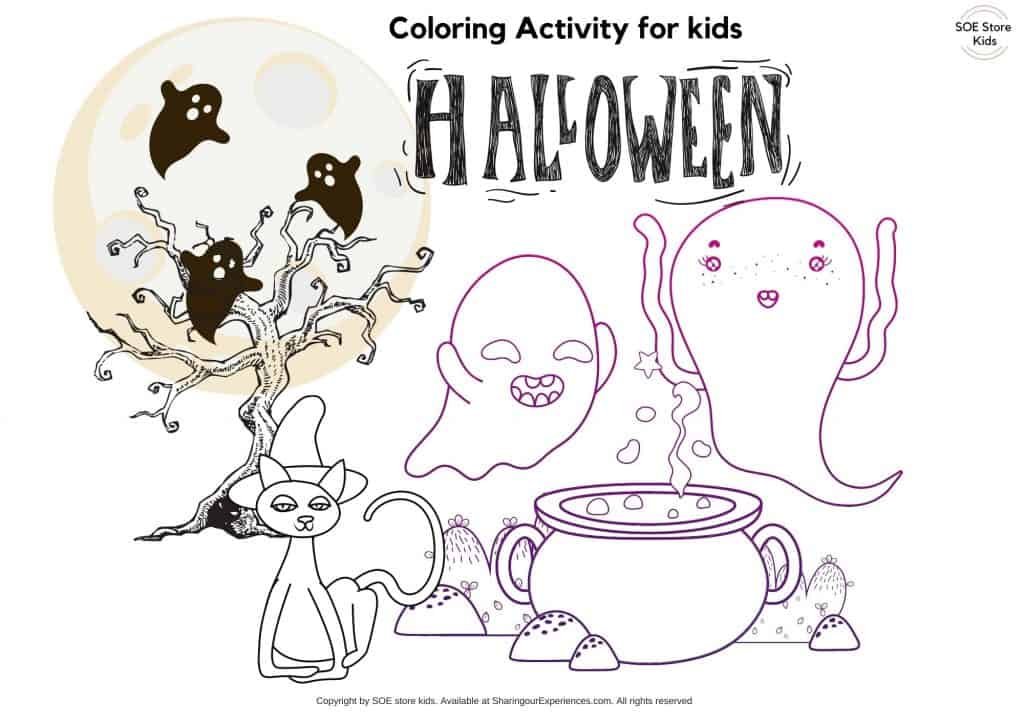 Halloween Ghost Brewing Coloring