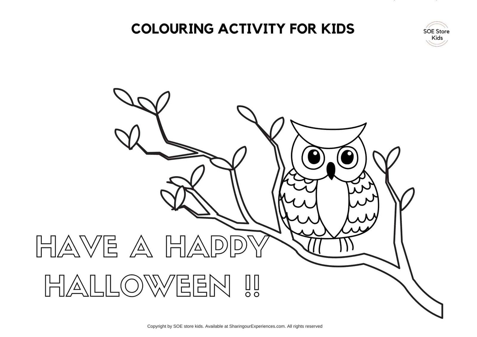 Free Halloween Coloring Pages pdf Printable - Sharing Our Experiences