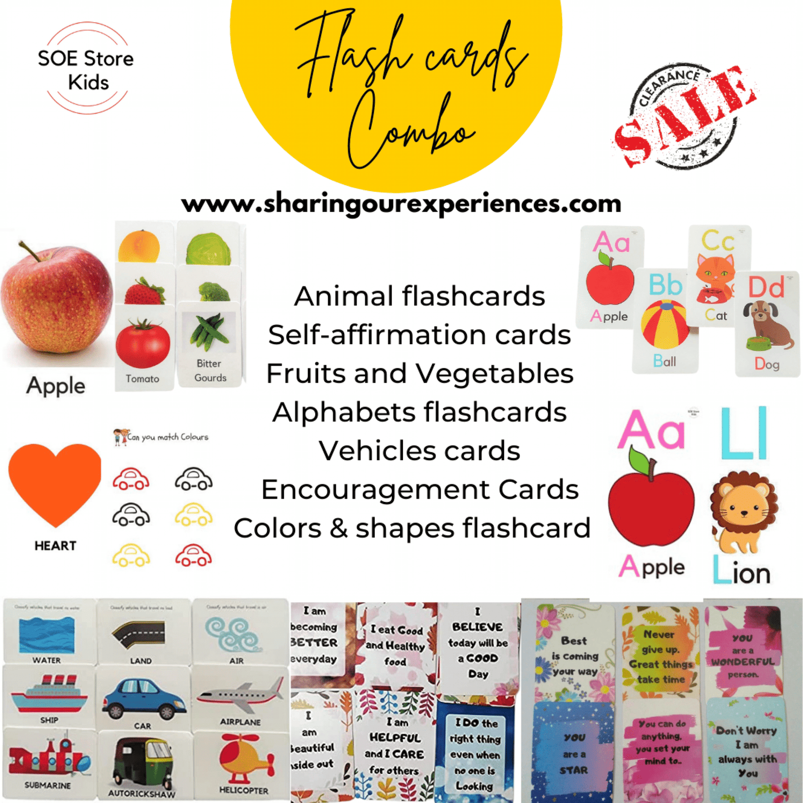 Educational flashcards for babies and toddlers combo pack sharing 