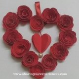 Red Roses Wall Hanging Craft | Valentines day craft and handmade gift