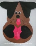 Valentines Day Heart shaped Dog craft