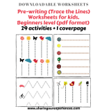 Pre writing worksheets pdf for toddlers and preschoolers