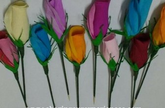 How to make Crepe Paper Rose buds
