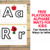 Free printable Number mats 9-20 pdf – Great for teaching Tens and Ones concept to Kindergarten kids