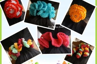 Some more fun curly wurly scrunchies for hair