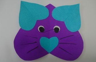 DIY Meow Meow Cat Using Hearts