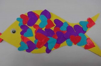 Colourful Fish using Hearts – Cut and Paste Activity For Kids