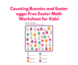 Counting Bunnies and Easter eggs: Free Easter Math Worksheet for Kids!