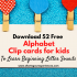 52 FREE Alphabet Uppercase Lowercase Matching Clip cards – Great Hands on Activity for learning Alphabets