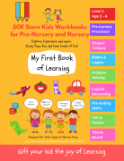 SOE store kids Preschool Worksheets Early learning activity workbook for Nursery Prenursery Montessori toddlers preschoolers kids (2-4 years) – Numbers, ABC, animals, colours, shapes, prewriting, brain development activities