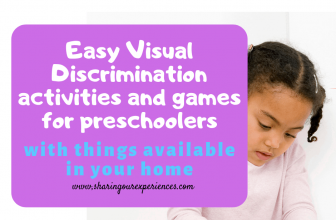 Easy Visual discrimination activities and games for preschoolers – with things available in your home