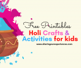 Fun Holi Crafts for preschoolers and Activities for kids – Download Free Holi printables pdf