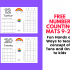 Free number mats for Preschool 1 – 10 pdf – Playdough printable counting mats your kid would love
