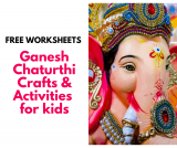 Ganesh Chaturthi crafts ideas for preschoolers (Download free worksheets on Ganesh Chaturthi activities)