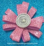 How to make Pink Glittery Foam Sheet Flowers | Free Crafts Tutorial