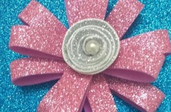 How to make Pink Glittery Foam Sheet Flowers | Free Crafts Tutorial
