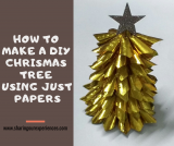 How to make DIY Christmas Tree using Paper – Golden Cones Christmas tree