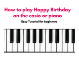 How to play Happy birthday on the piano, keyboard, casio, or synthesizer (Easy Tutorial)