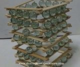 Lamp with Popsicle Sticks and Marbles
