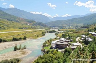 Paro valley in Bhutan