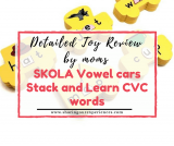 Skola Vowel Cars Review – Stack and Learn CVC words | Toy review by moms