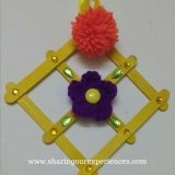 Very Easy Wall Hanging with Popsicle Sticks | Frugal Home decor crafts