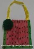 Watermelon themed Handmade wall hanging with Ice cream sticks