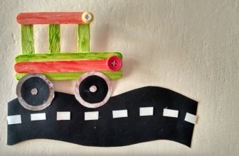 Very easy Popsicle sticks Bus craft for kids