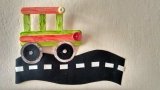 Very easy Popsicle sticks Bus craft for kids