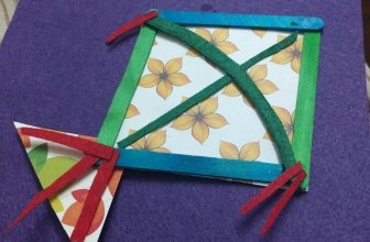 How to make a quick easy paper kite for kids