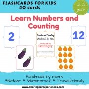 Number & Counting Flashcards for kids | #Travelfriendly #Handmade by #moms #Flashcards #Learnnumbers #learncounting