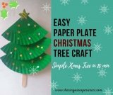 Christmas tree paper plate craft for Kids – Easy to set up for busy moms
