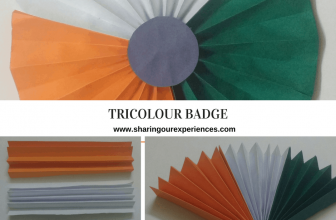 Tricolour Badge or flower | Republic Day and Independence Day crafts