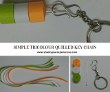 Simple Tricolour Quilled Key Chain | Republic Day and Independence Day crafts